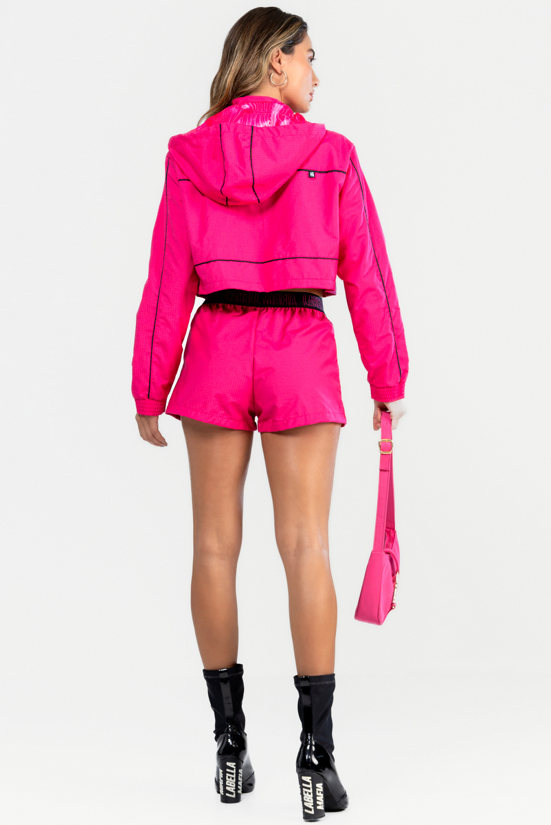 Labellamafia - Labellamafia Pink Seets Jacket and Shorts Set - 32888