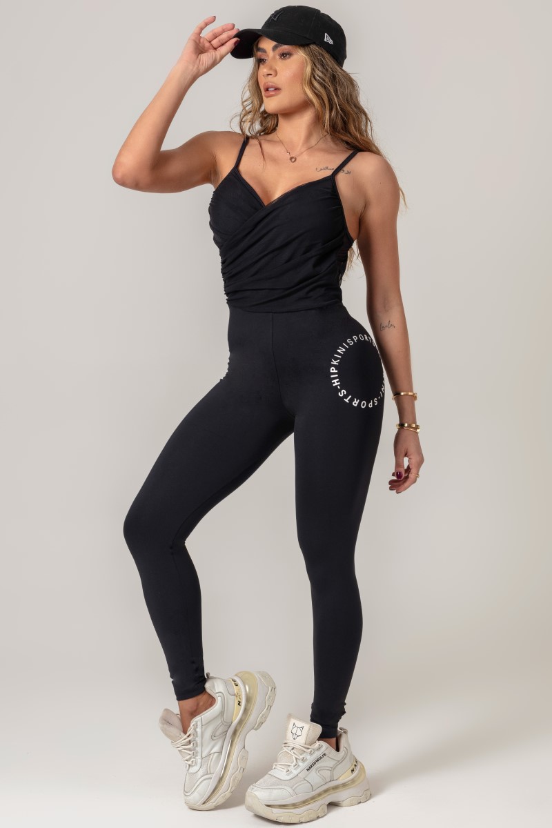 Hipkini - Black Crossbody Workout Jumpsuit - 33330539