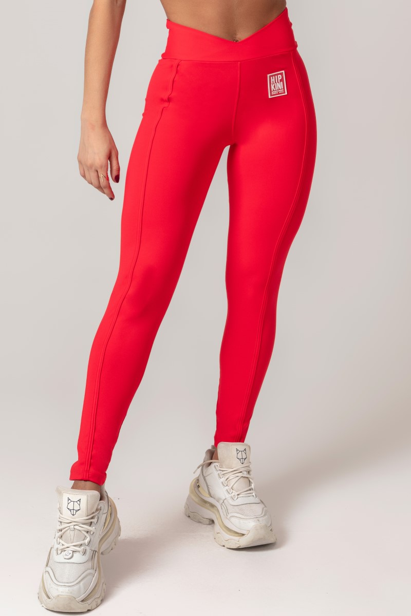 Hipkini - Red Workout Legging With Rubberized - 33330544