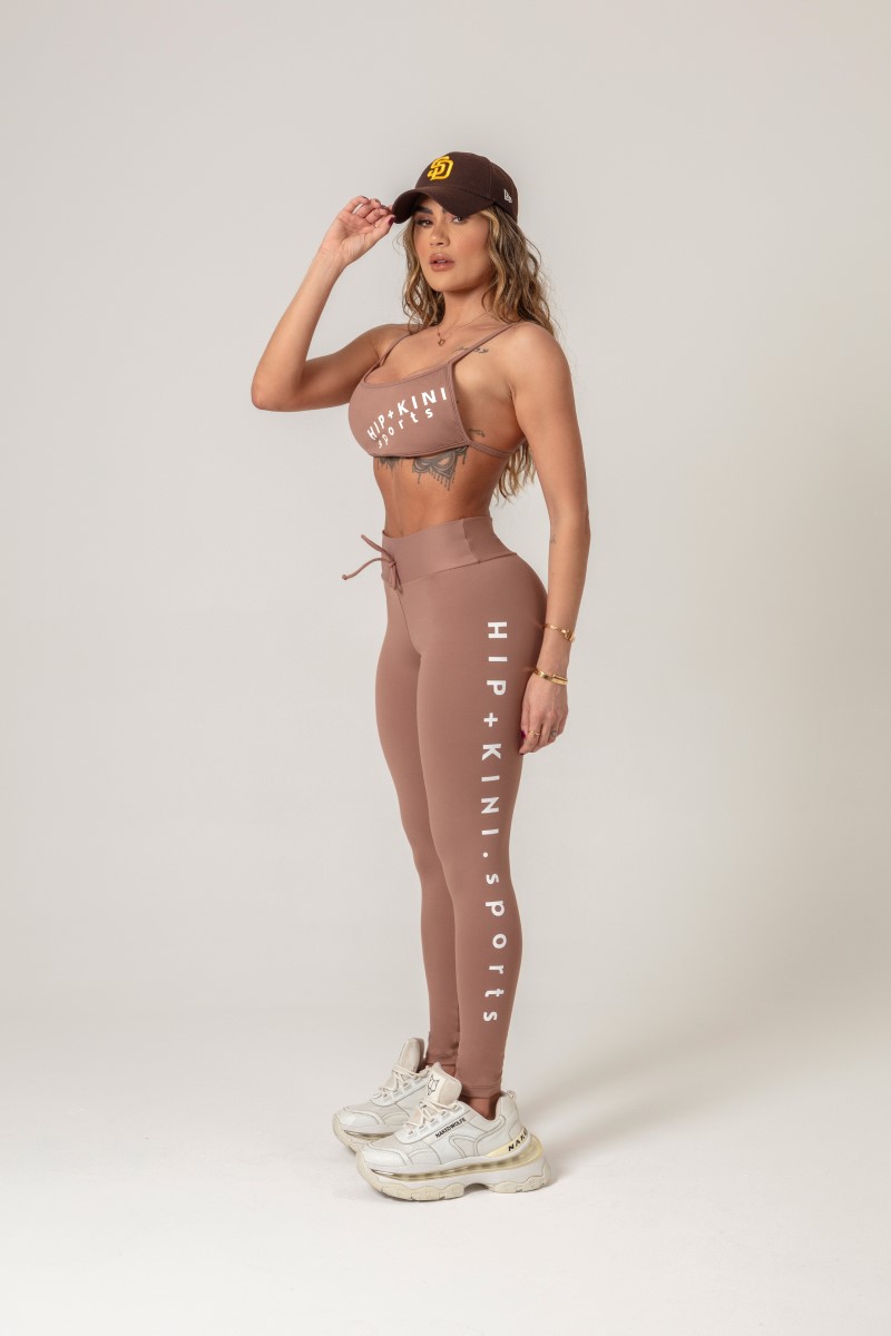 Hipkini - Brown Workout Top with Silk - 33330551