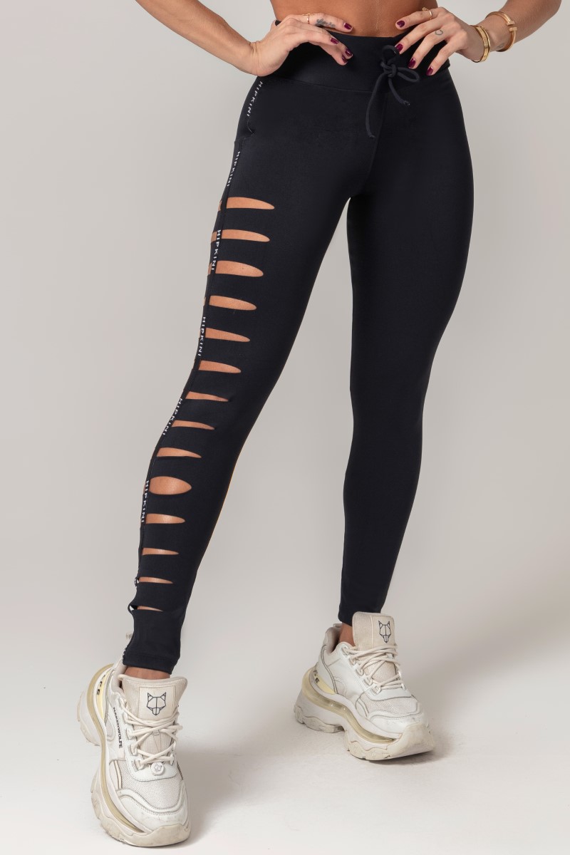 Hipkini - Black Workout Leggings with Cutout on the Side - 33330537