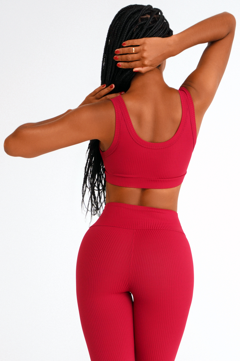 Lets Gym - Top Comfort Rib Red - 2298VMR