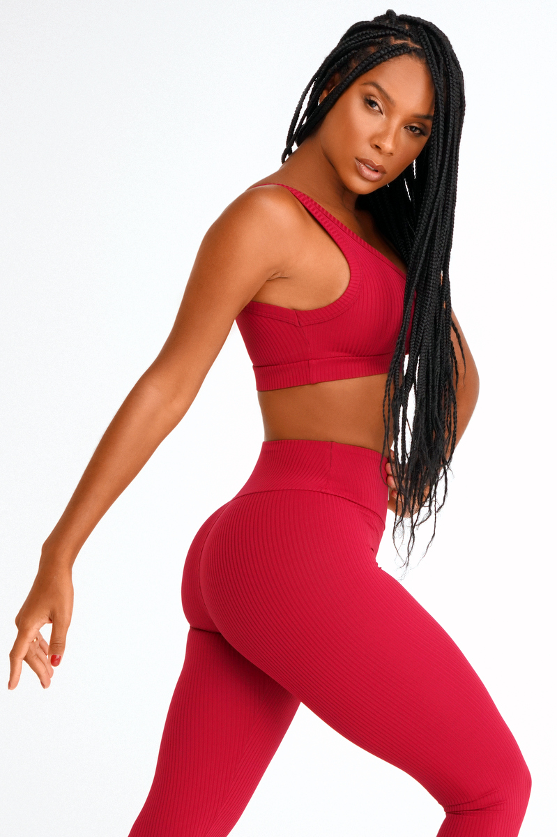 Lets Gym - Top Comfort Rib Red - 2298VMR