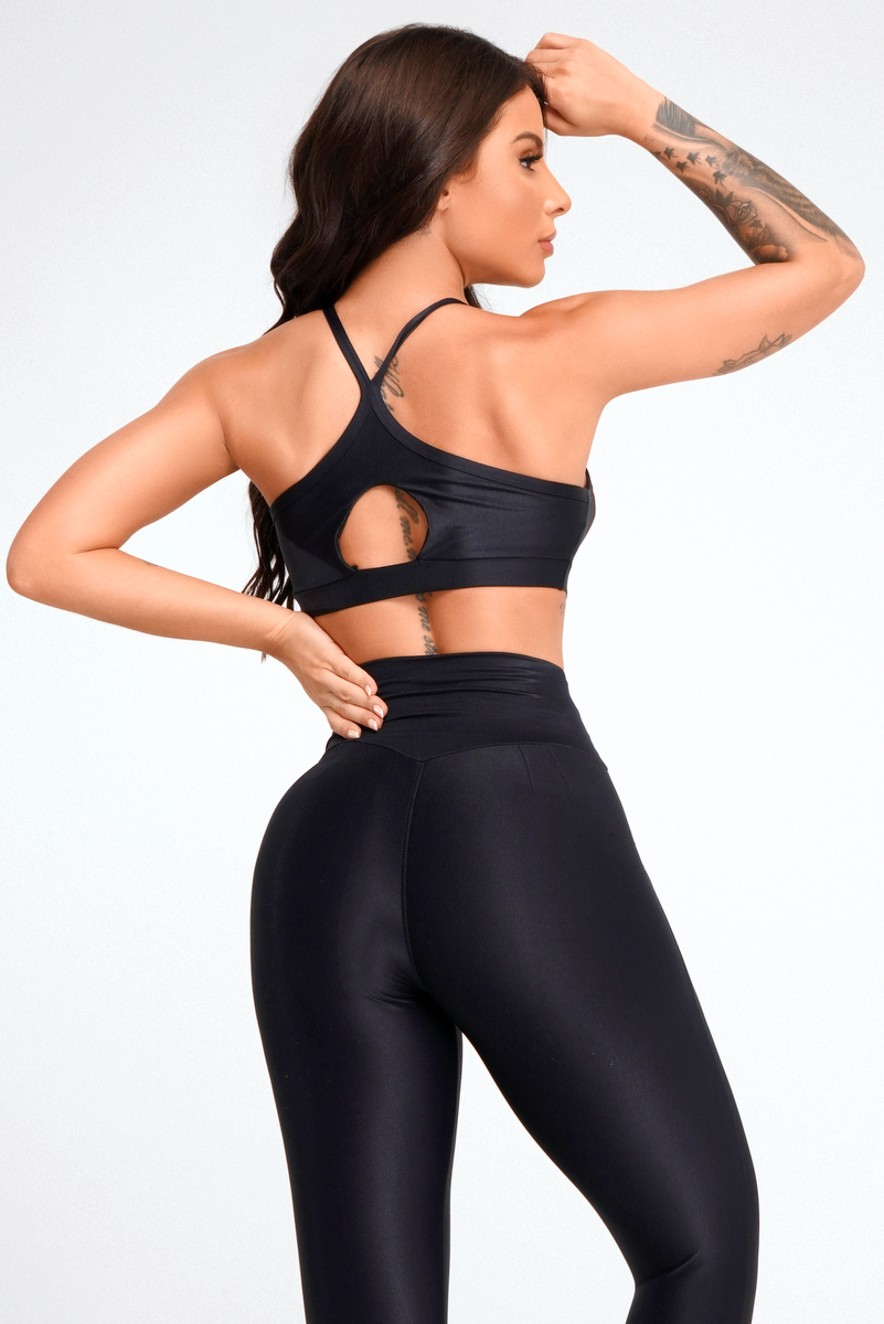 Lets Gym - Black Doll Top - 2369PT