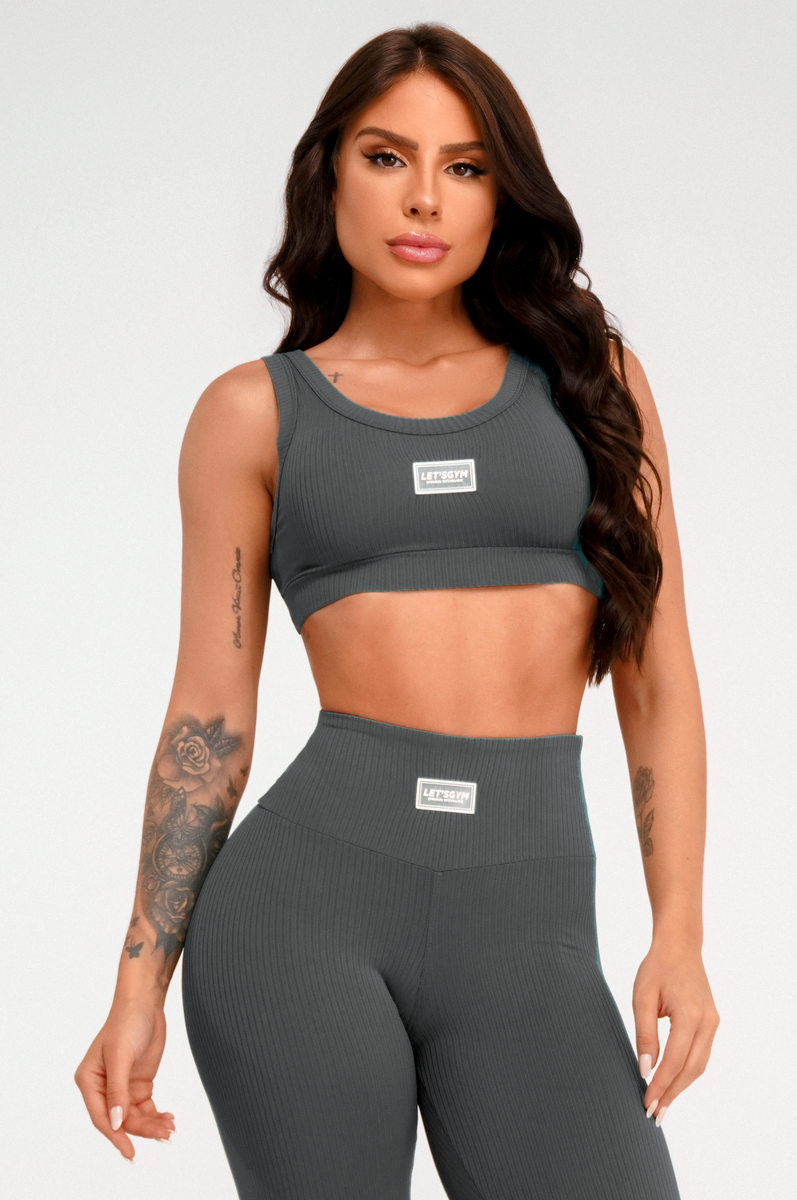 Lets Gym - Top Comfort Rib Graphite - 2298BGF