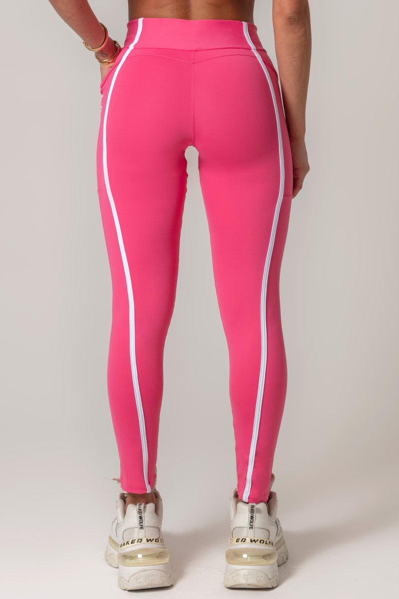 Hipkini - Legging Workout Rosa com Silk no cós - 33330558