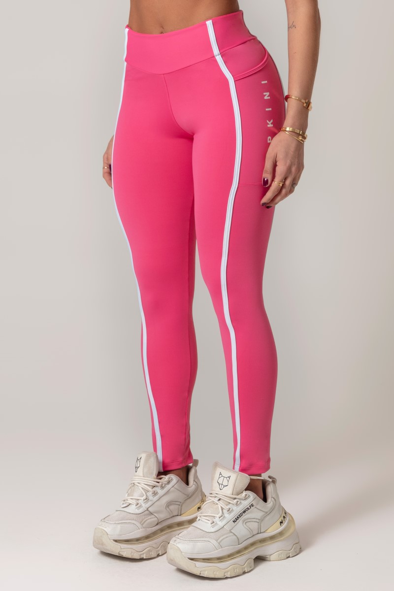 Hipkini - Legging Workout Rosa com Silk no cós - 33330558