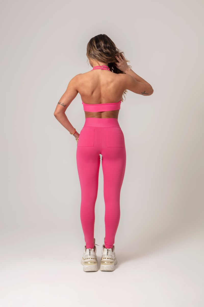 Hipkini - Workout Legging Pink with crossed waistband - 33330561