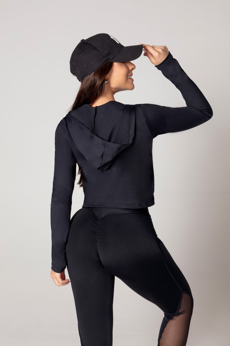 Hipkini - Black Athleisure Coat with zipper - 33330673