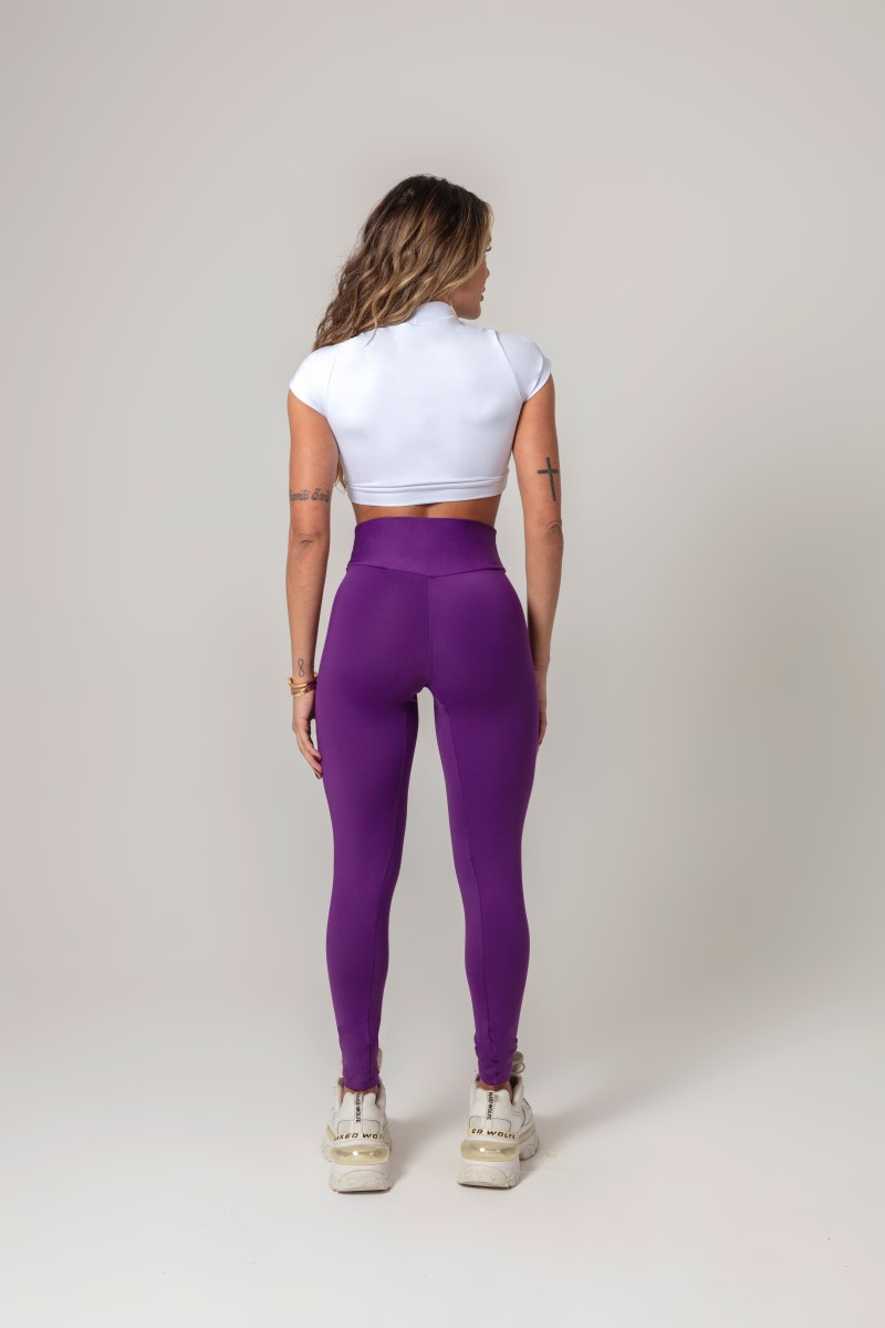 Hipkini - Legging Workout Roxa com Silk - 33330515