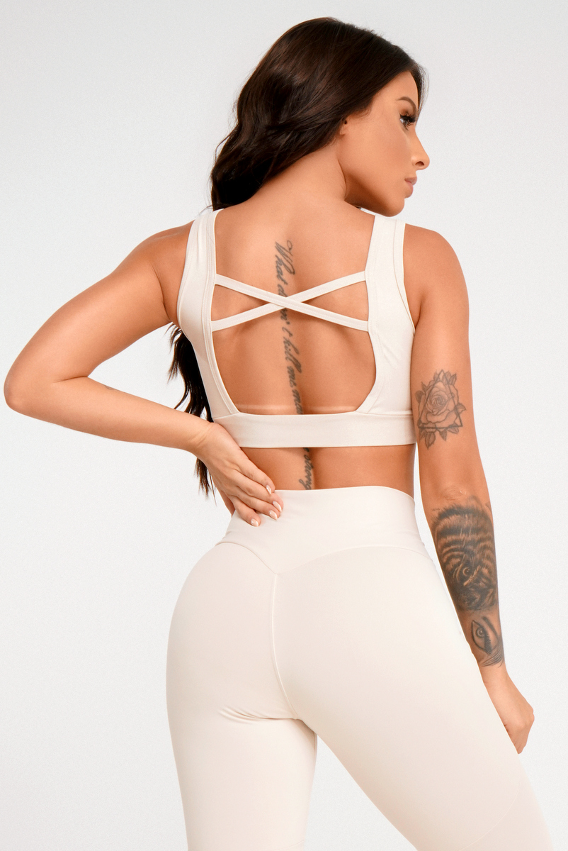 Lets Gym - Top Spencer Off White - 2407OFW