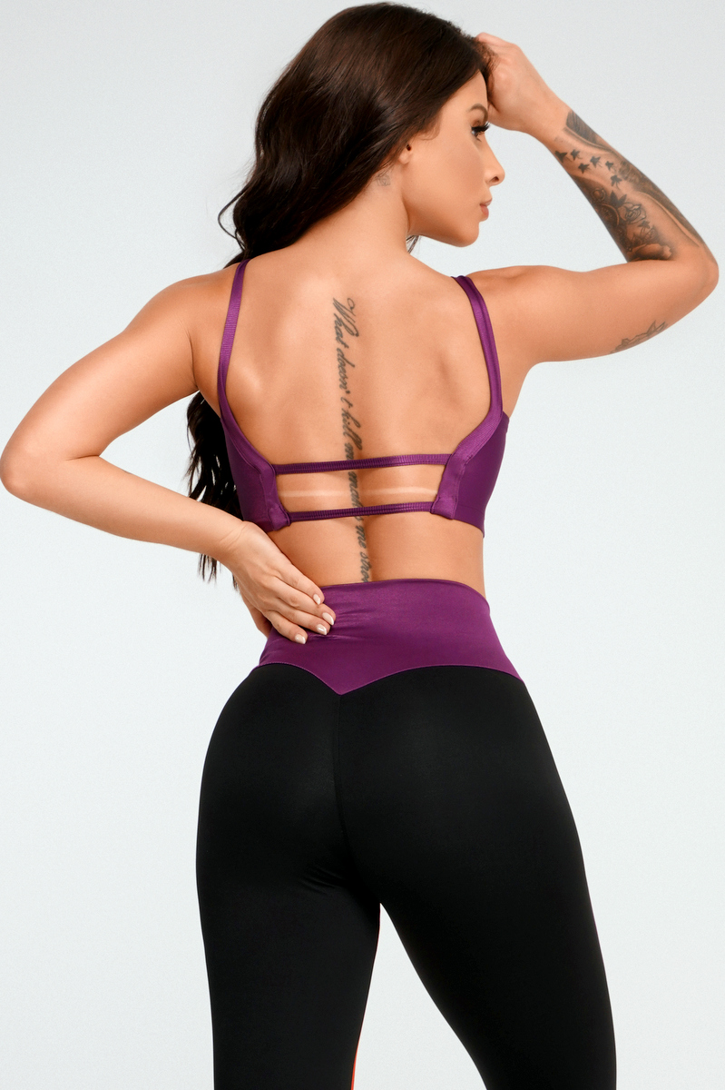 Lets Gym - Top Sligh Paprica e Preto - 2384PPPT