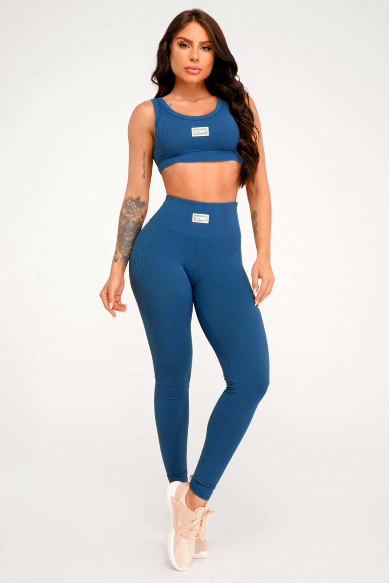 Lets Gym - Legging Comfort Azul - 2299AAZE