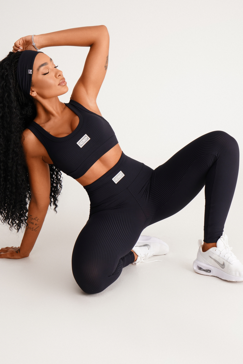 Lets Gym - Black Comfort Leggings - 2299APT