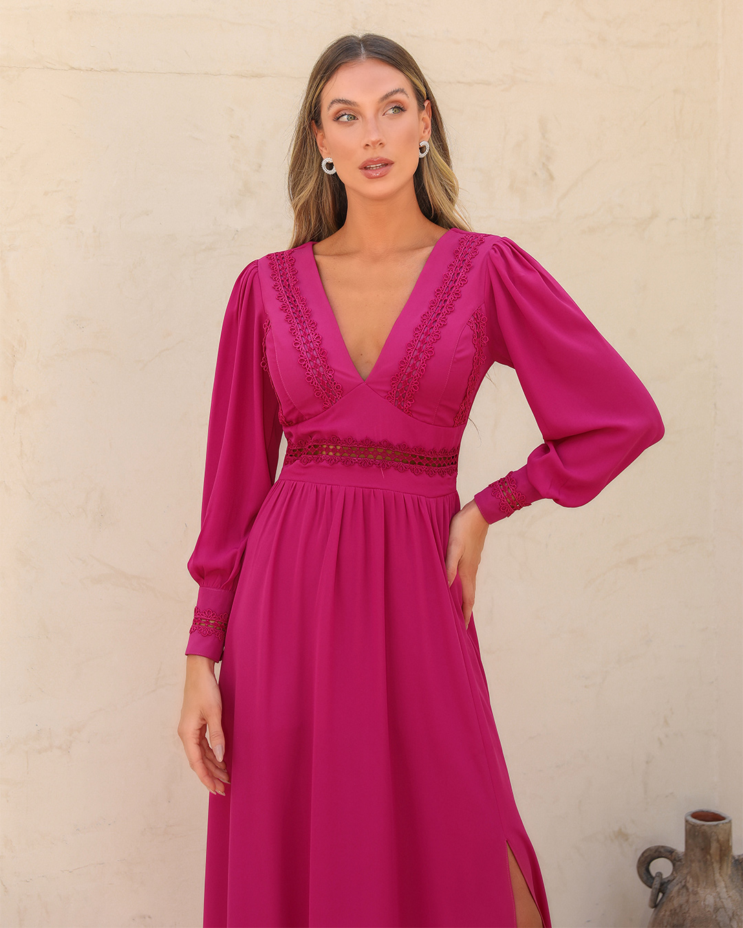 Dot Clothing - Dress Dot Clothing Long lace Pink - 1989ROSA