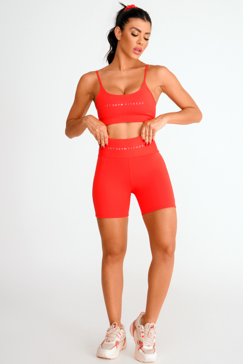 Lets Gym - Short Basic Velocity Vermelho - 2411VM