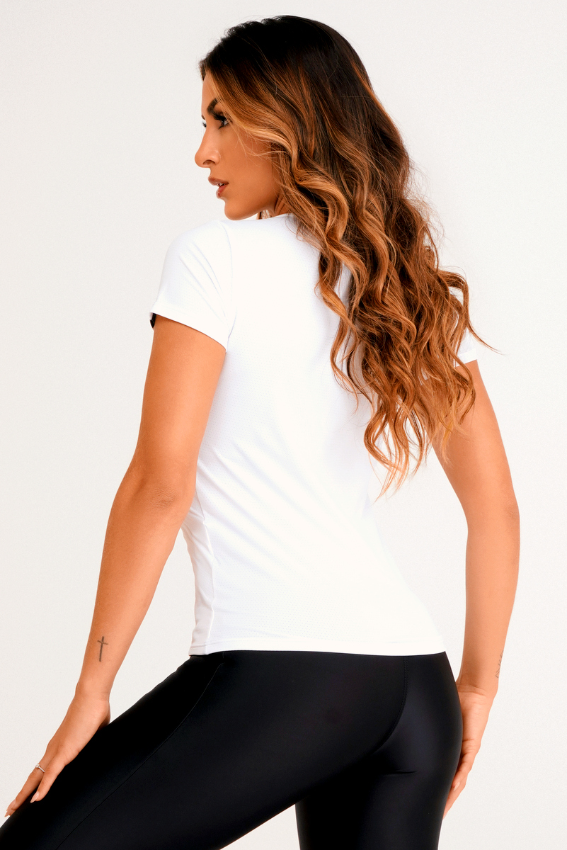 Lets Gym - White Basic Shirt - 2430BR