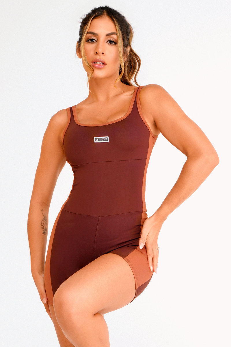 Lets Gym - Romper Spice Coffee - 2219CF