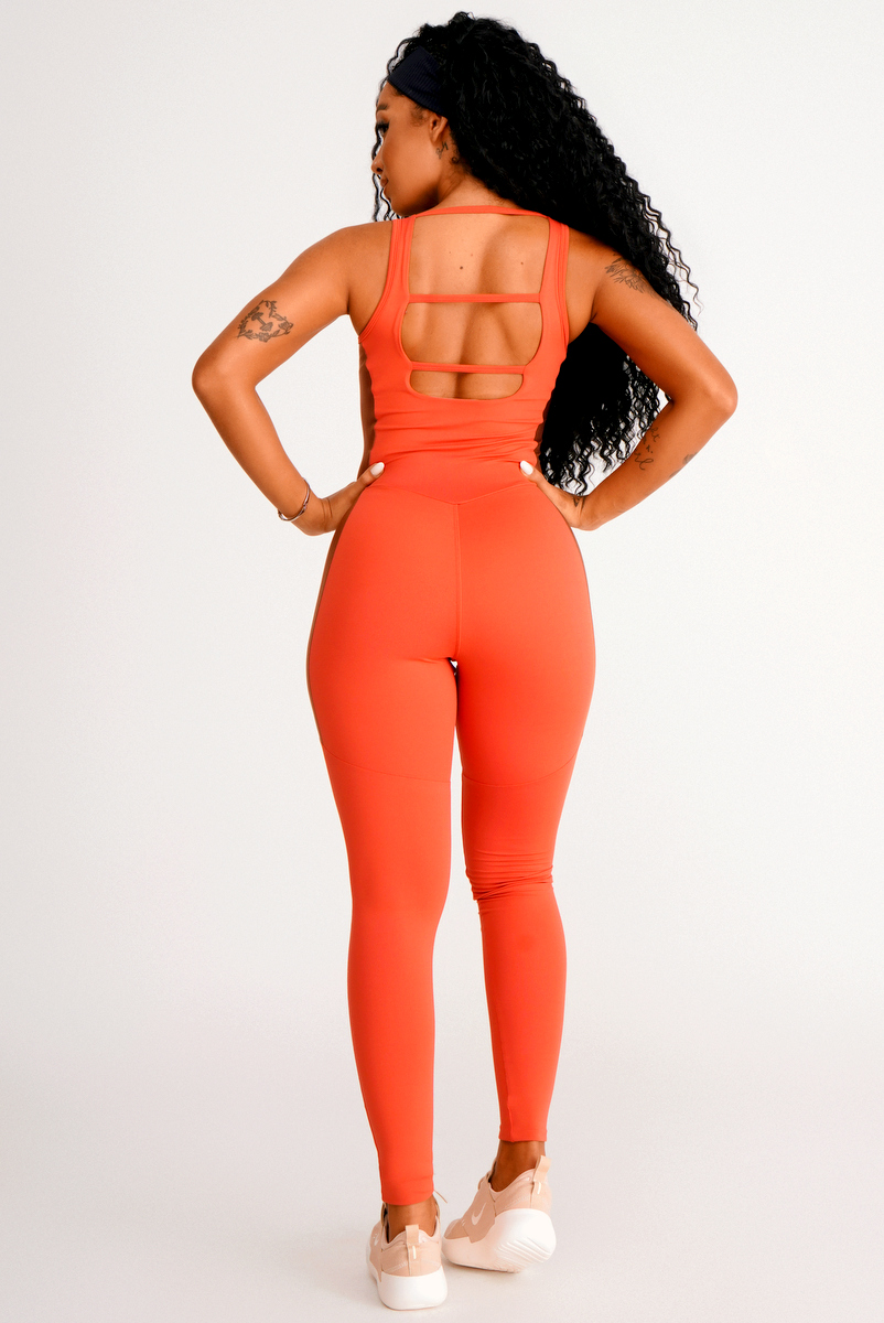 Lets Gym - Jumpsuit Basic Bowl Rouge - 2381RG