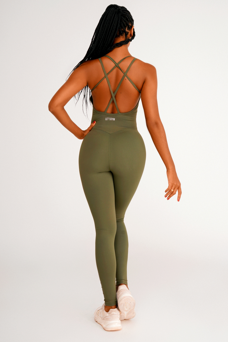 Lets Gym - Jumpsuit Rules Green - 2435VDM