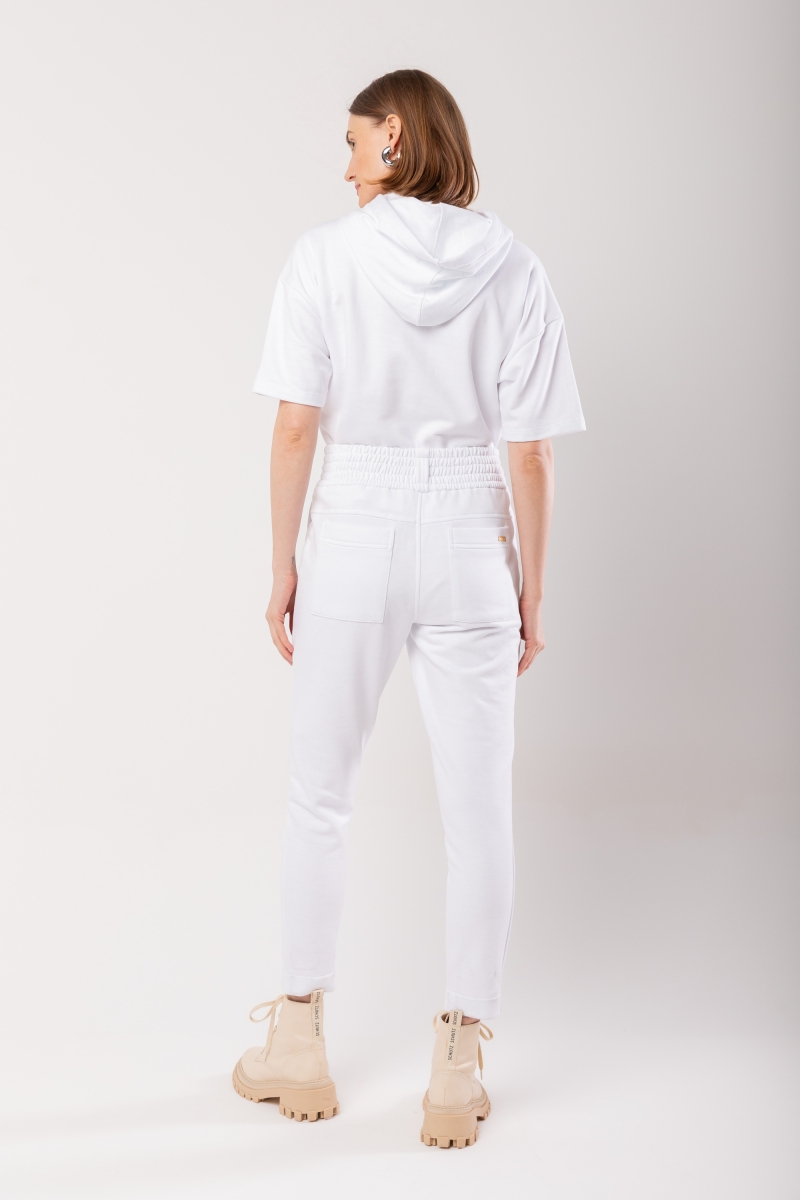 Hidrogênio - JOGGER PANTS WITH CUTOUTS WHITE LU SWEATSHIRT - 20013002