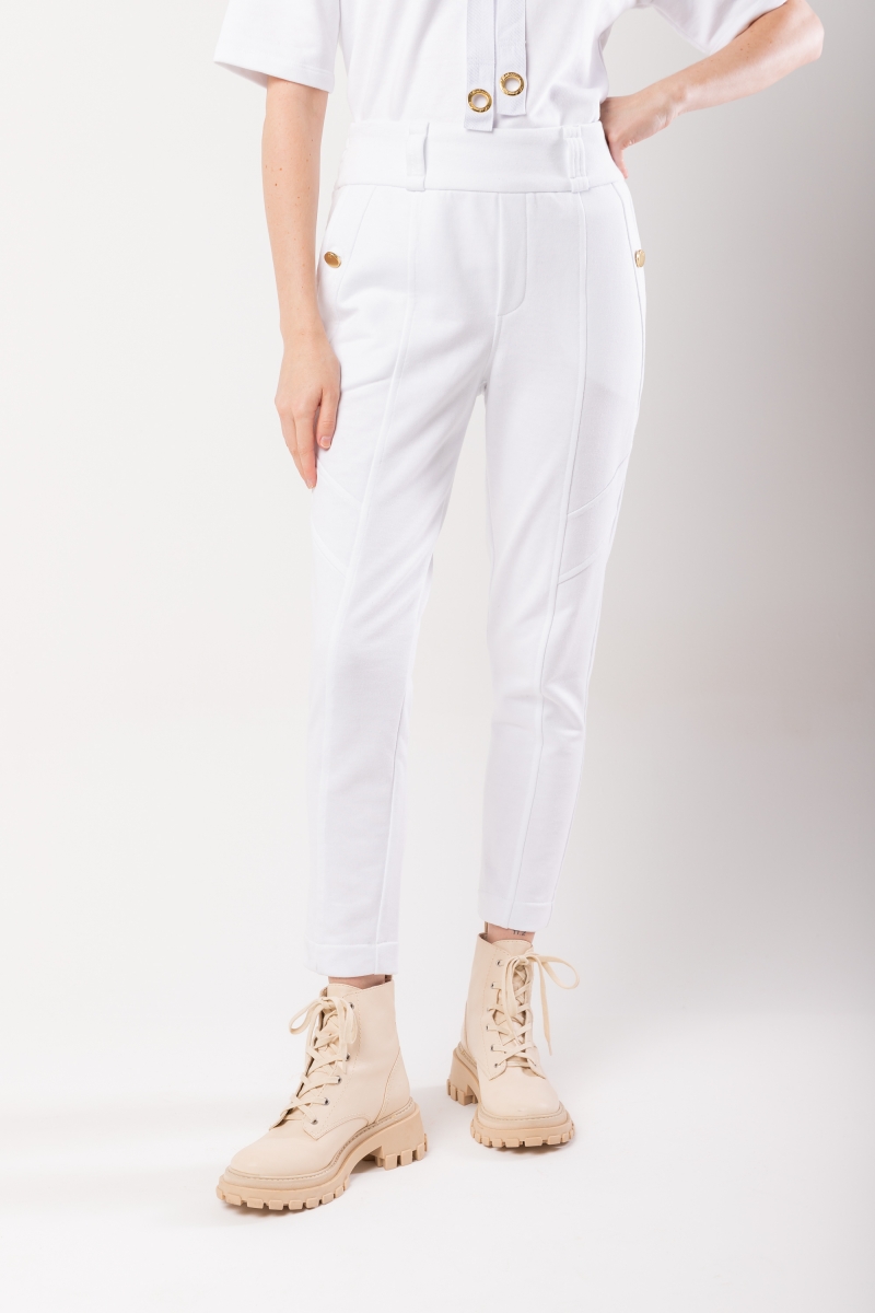 Hidrogênio - JOGGER PANTS WITH CUTOUTS WHITE LU SWEATSHIRT - 20013002