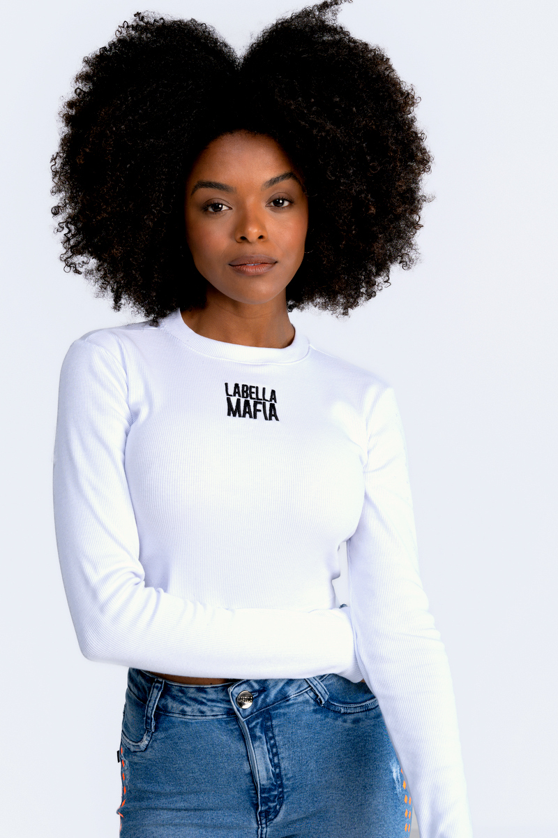 Labellamafia - Cropped Tees Branco Labellamafia - 32299