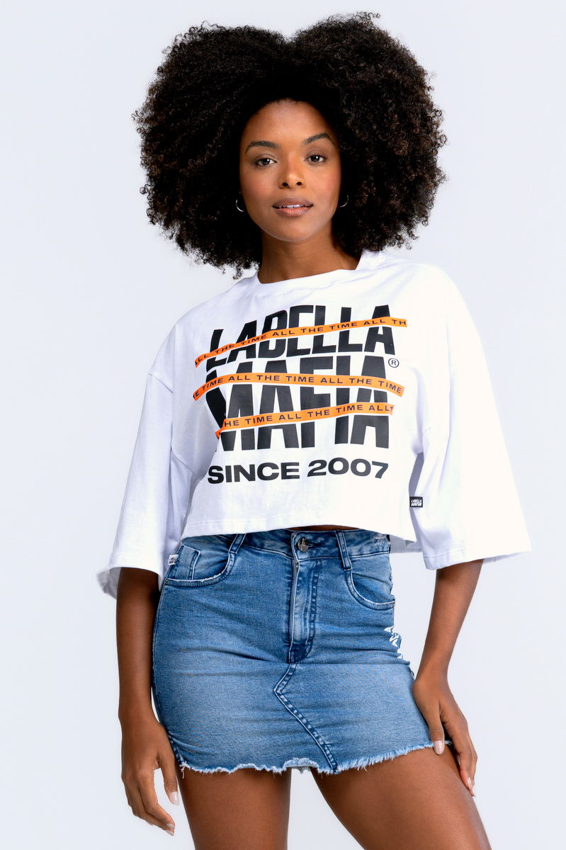 Labellamafia - Cropped Tees Branco Labellamafia - 32302