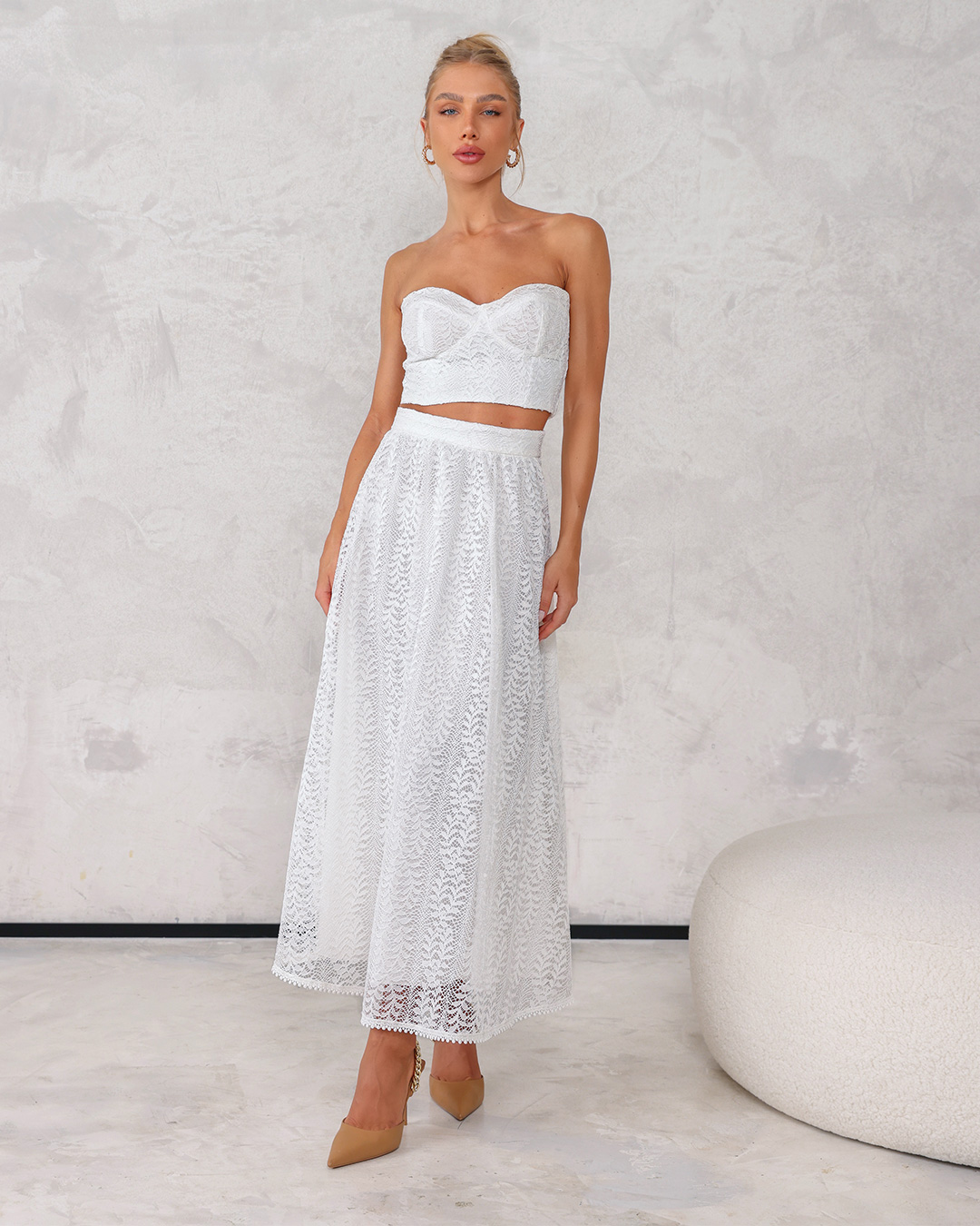 Dot Clothing - Set Dot Clothing Skirt Long lace Offwhite - 2188OFF