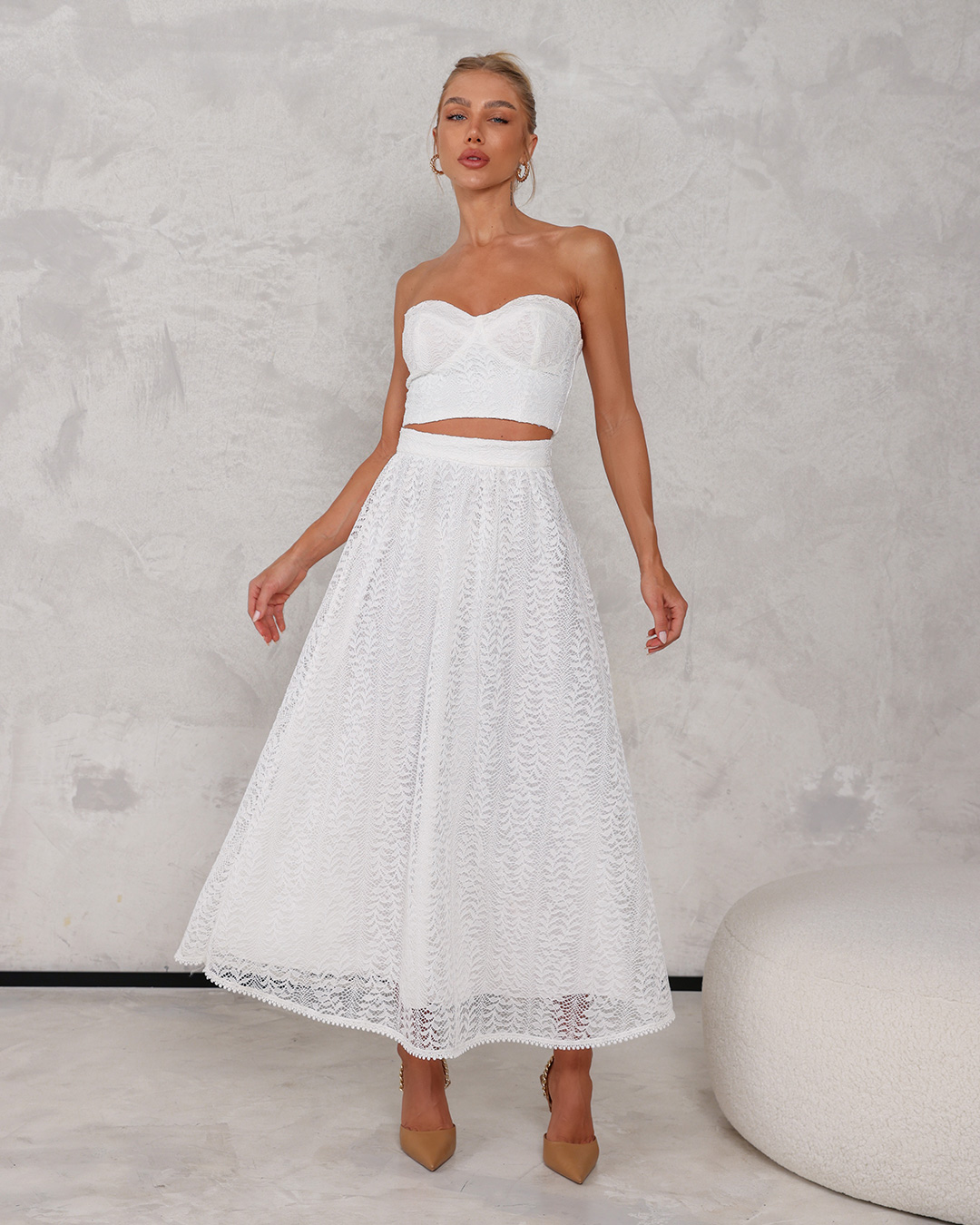 Dot Clothing - Set Dot Clothing Skirt Long lace Offwhite - 2188OFF