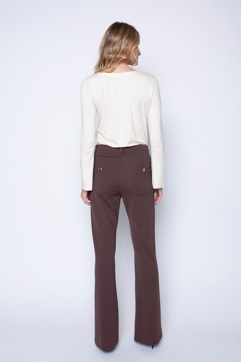 Hidrogênio - BROWN BLACK FLARE PANTS - 19507031