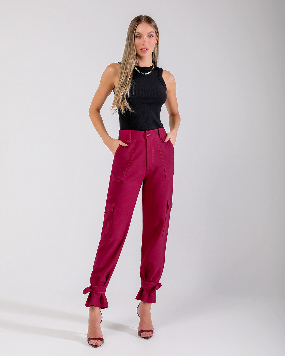 Dot Clothing - Calça Dot Clothing Jogger Fúcsia - 1496FUCSIA