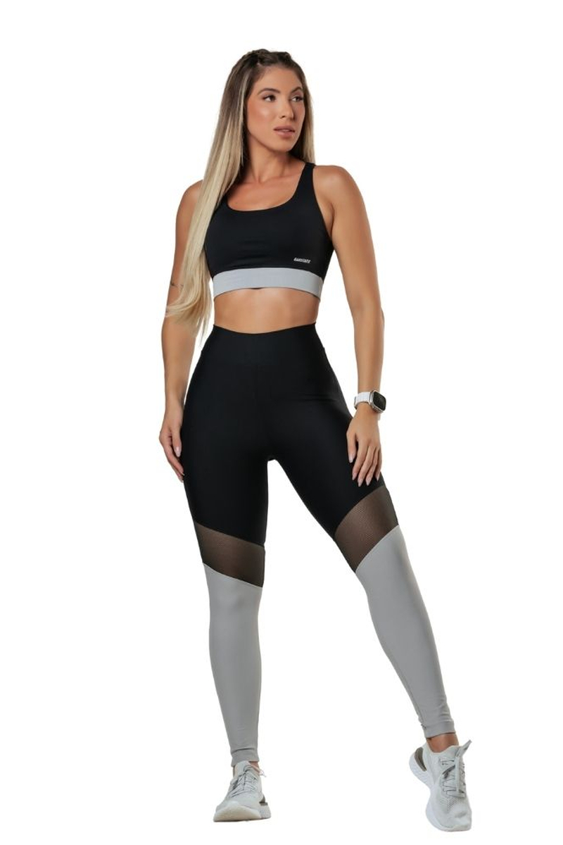 Garotafit - Conjunto Himalaia Preto/cinza - FCS352AC