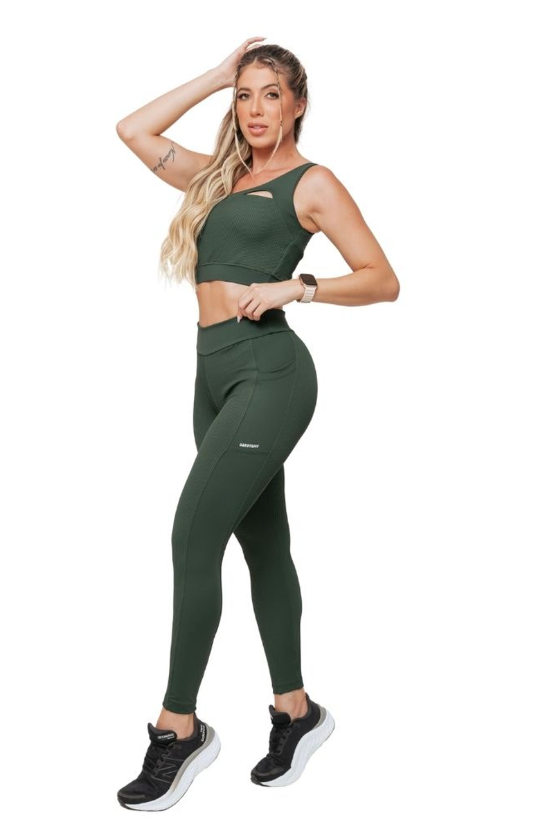 Garotafit - Dark Green Pantanal Set - FCS337HE