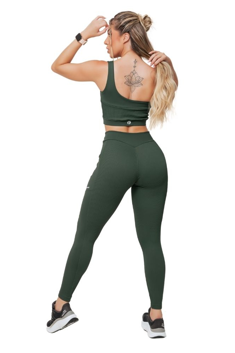 Garotafit - Dark Green Pantanal Set - FCS337HE