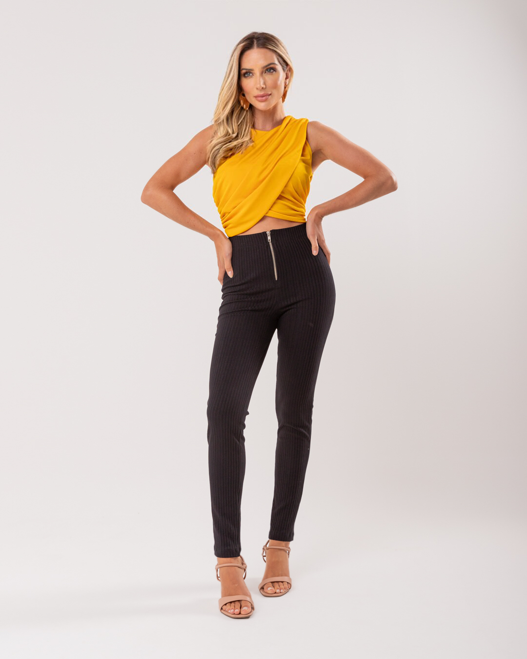 Miss Misses - Cropped Miss Misses Transpassado Yellow - D0028AMARELO