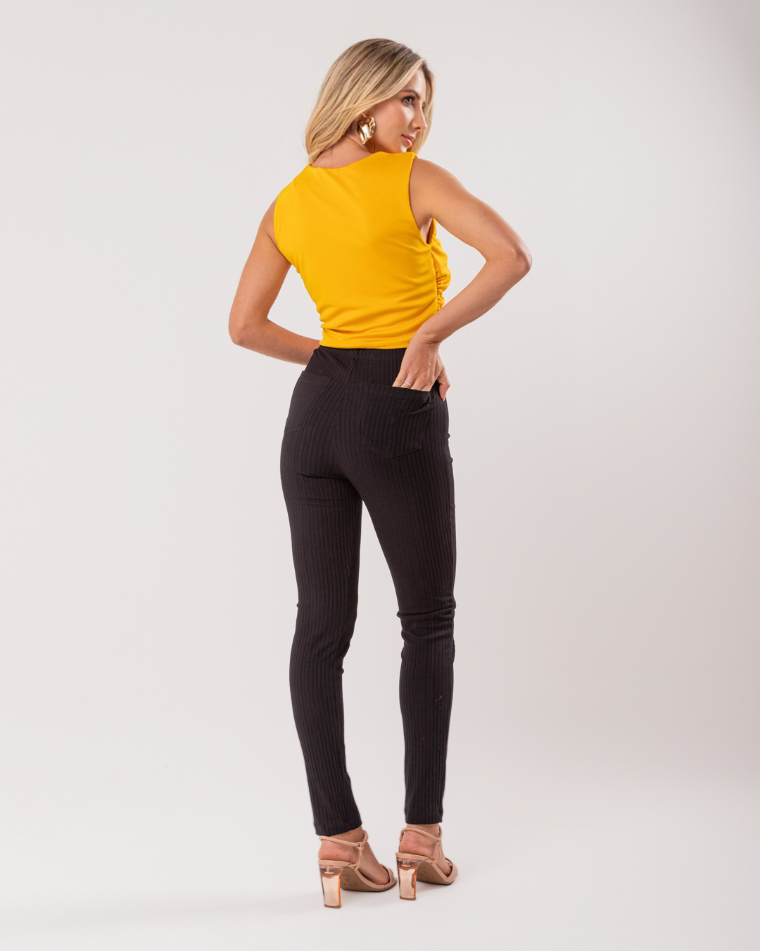 Miss Misses - Cropped Miss Misses Transpassado Yellow - D0028AMARELO