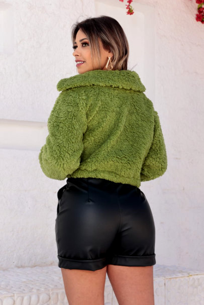 AS8 - Green Teddy Cropped - BOL4558