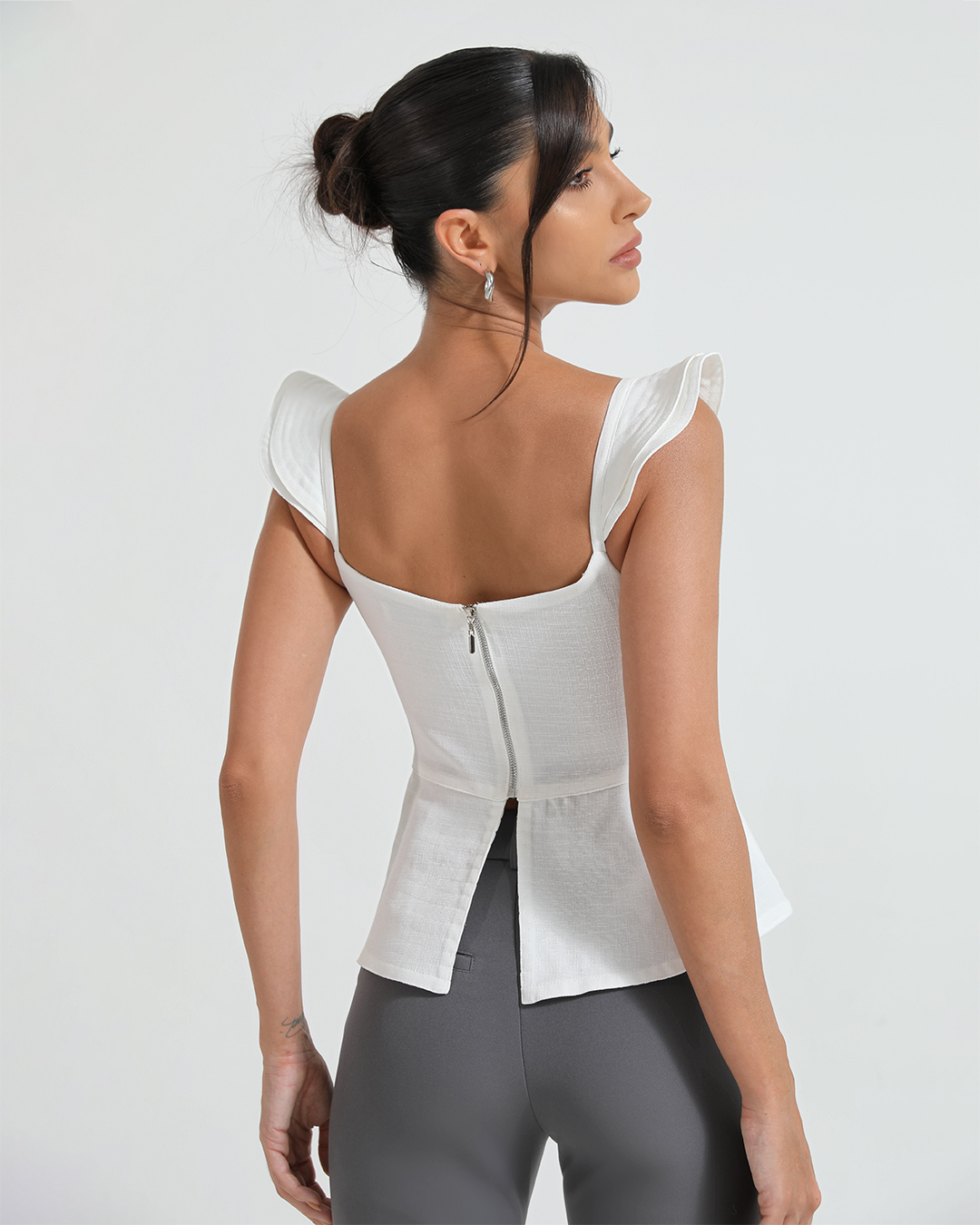 Dot Clothing - Shirt Dot Clothing Peplum Offwhite - 2264OFF