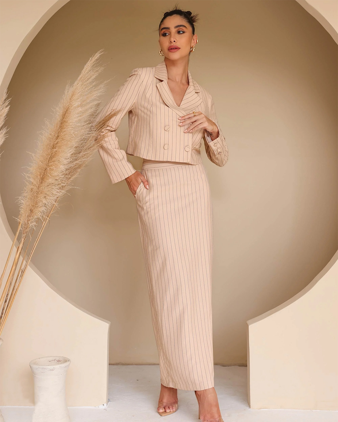 Dot Clothing - Spencer Dot Clothing Pinstripe Beige - 2203BEGE