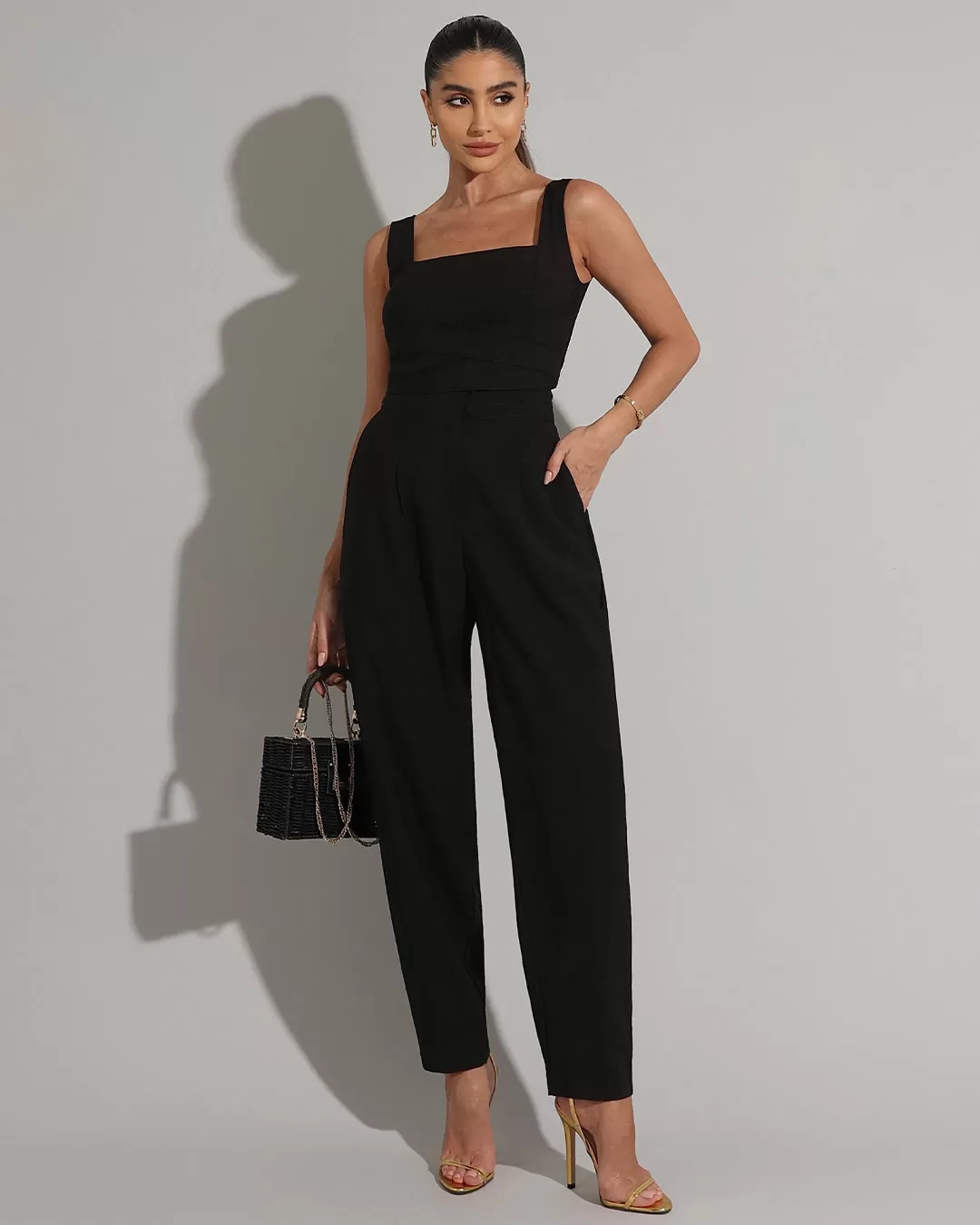 Miss Misses - Cropped Miss Misses Black Stitching - 54223CRPRETO Miss Misses - Cropped Miss Misses Black Stitching - 54223CRPRETO