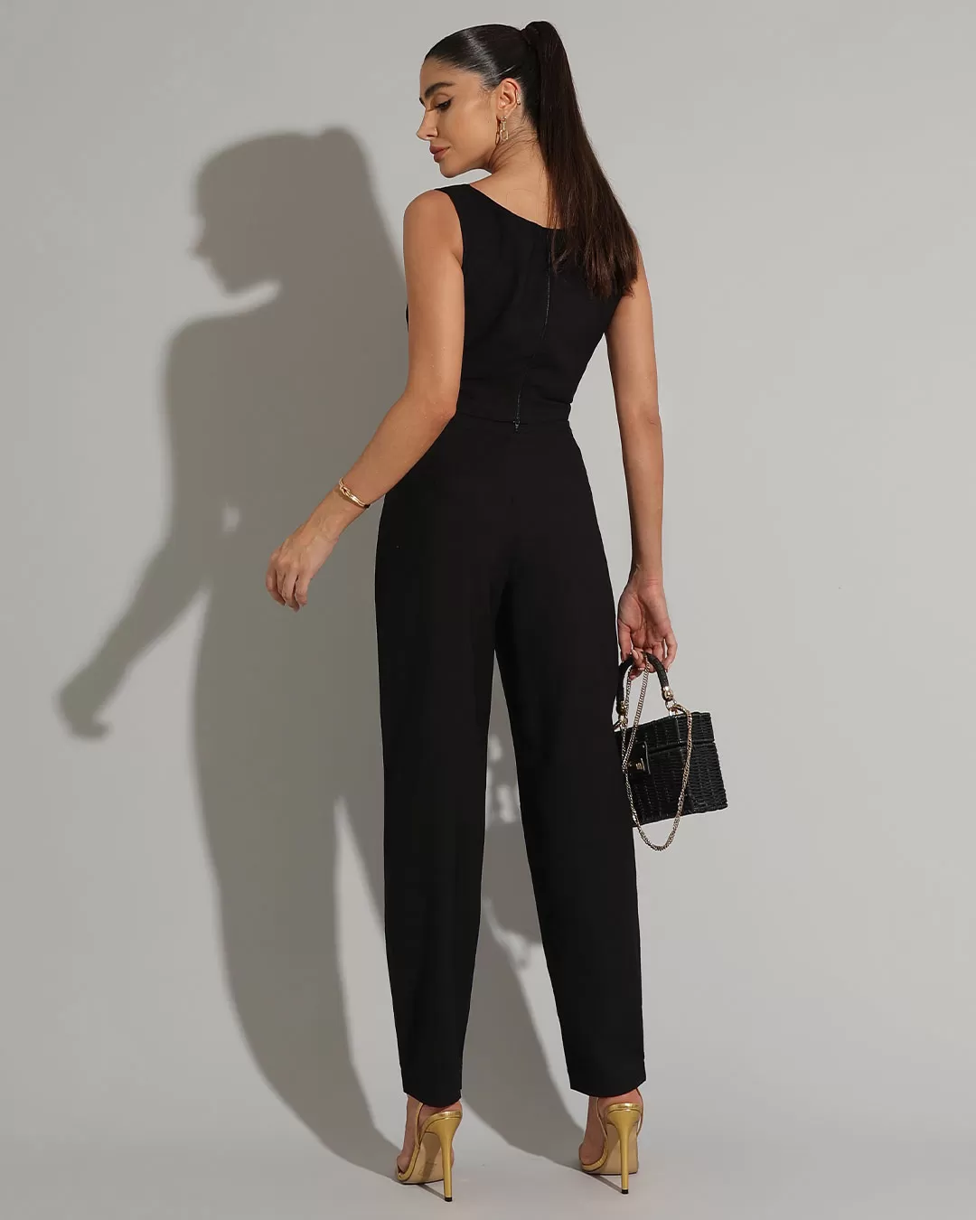 Miss Misses - Cropped Miss Misses Black Stitching - 54223CRPRETO Miss Misses - Cropped Miss Misses Black Stitching - 54223CRPRETO