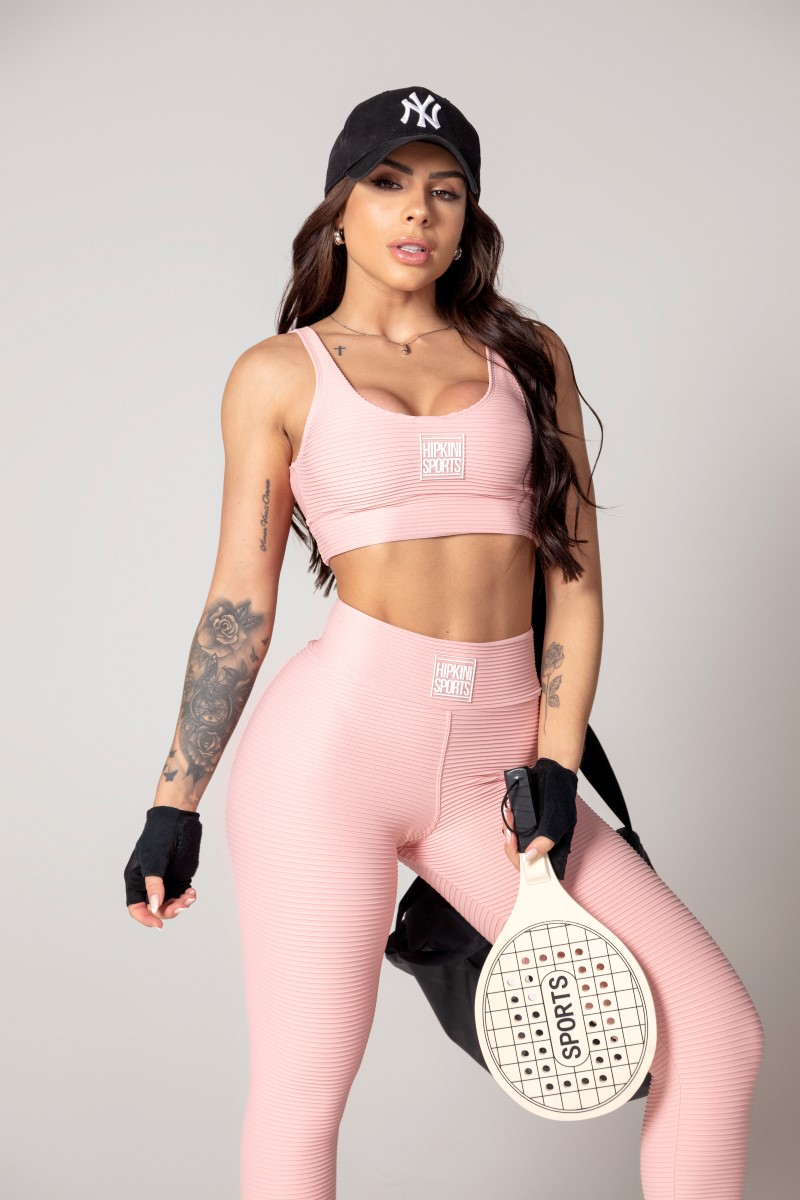 Hipkini - Top Athleisure Rosa Canelado - 33330591