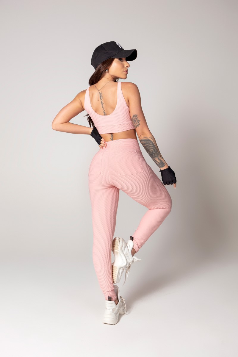 Hipkini - Top Athleisure Rosa Canelado - 33330591