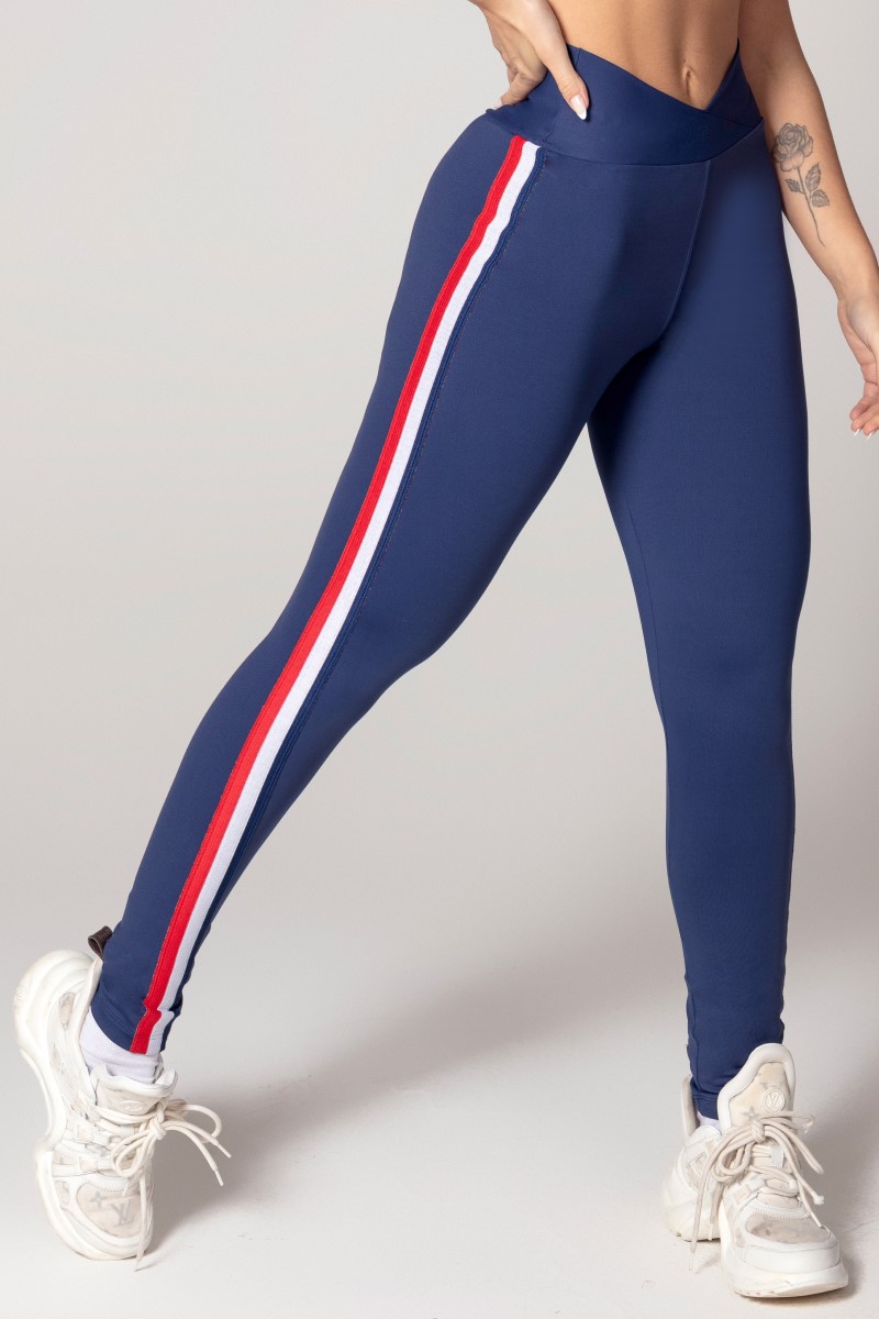 Hipkini - Legging Athleisure Azul Marinho cós Transpassado - 33330606