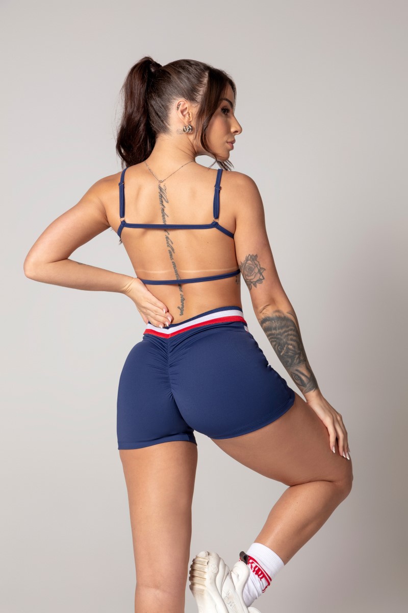 Hipkini - Shorts Athleisure Azul Marinho com Elástico no cós - 33330603