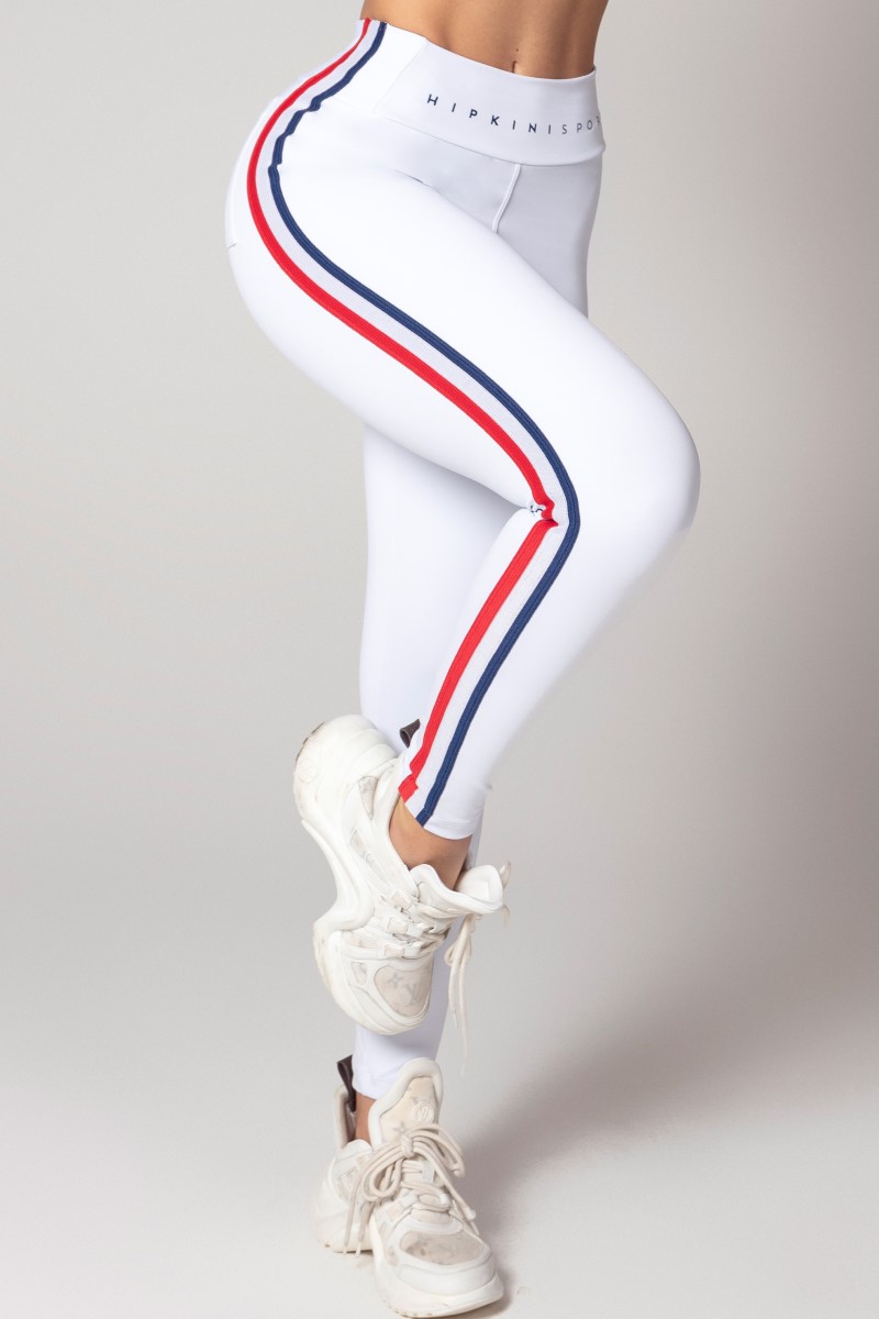 Hipkini - White Athleisure Leggings with Silk on the waistband - 33330602