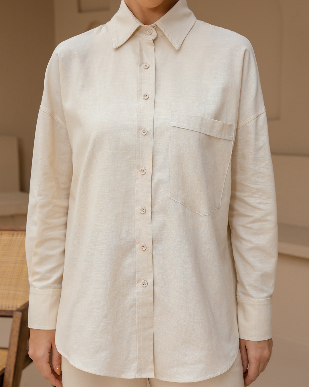 Dot Clothing - Dot Clothing Sand Linen Shirt - 2376BEGE