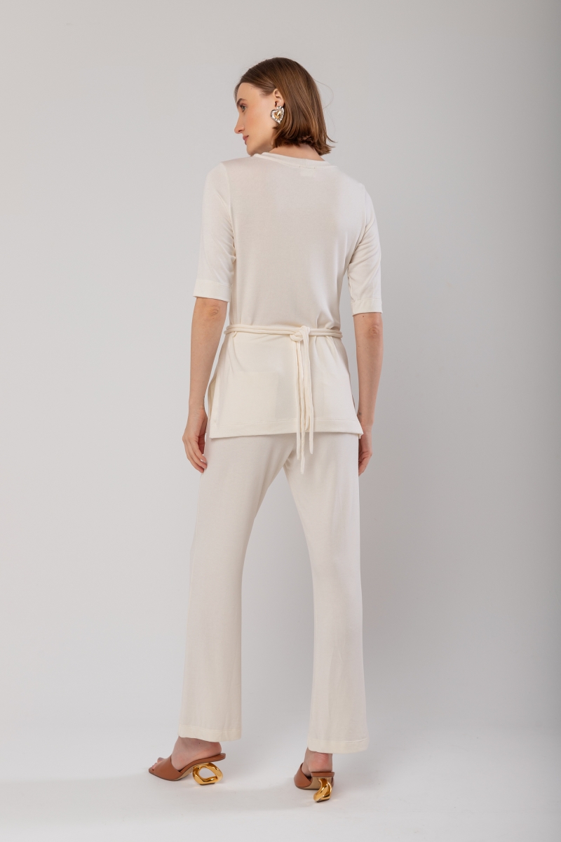 Hidrogênio - SET WITH BELT STRAIGHT TROUSERS SUELEN OFF WHITE - 20009018