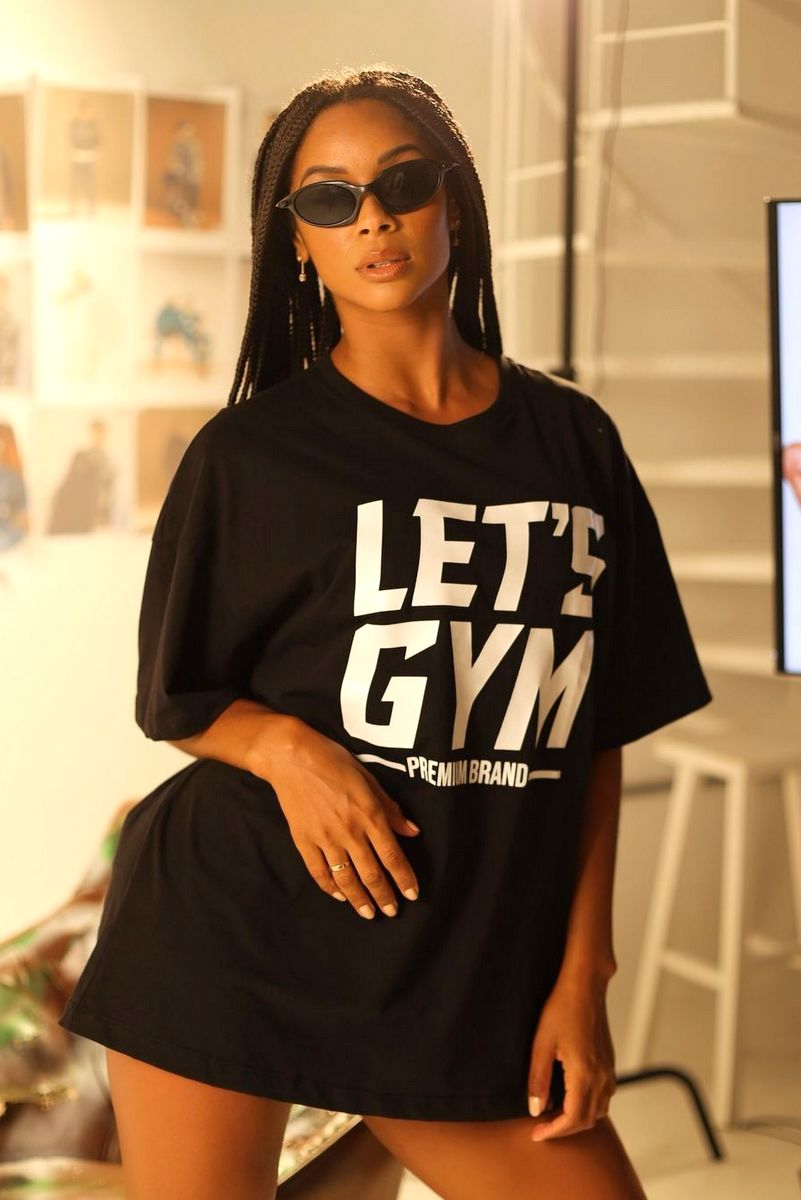 Lets Gym - Camiseta Oversized Preto - 2447PT